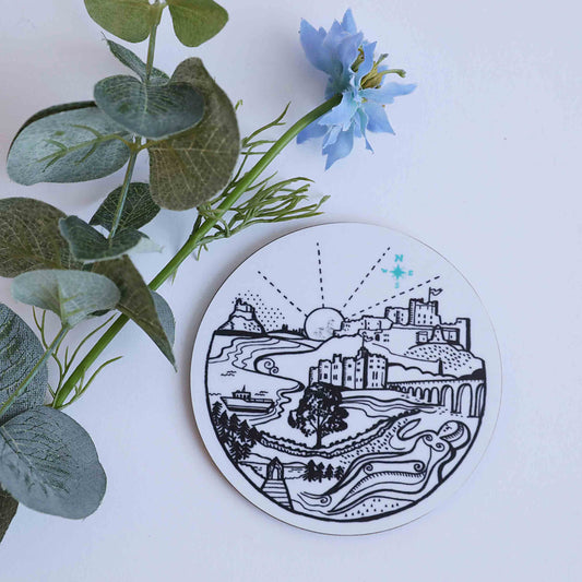 Celebrating Northumberland coaster - For The Love Of The North