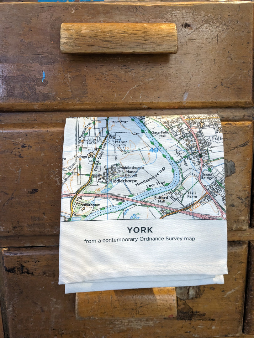 York Ordnance survey map Tea Towel