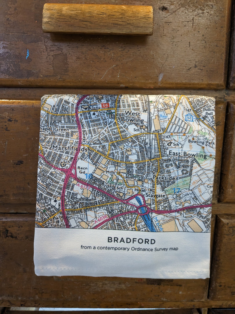 Bradford Ordnance survey map Tea Towel