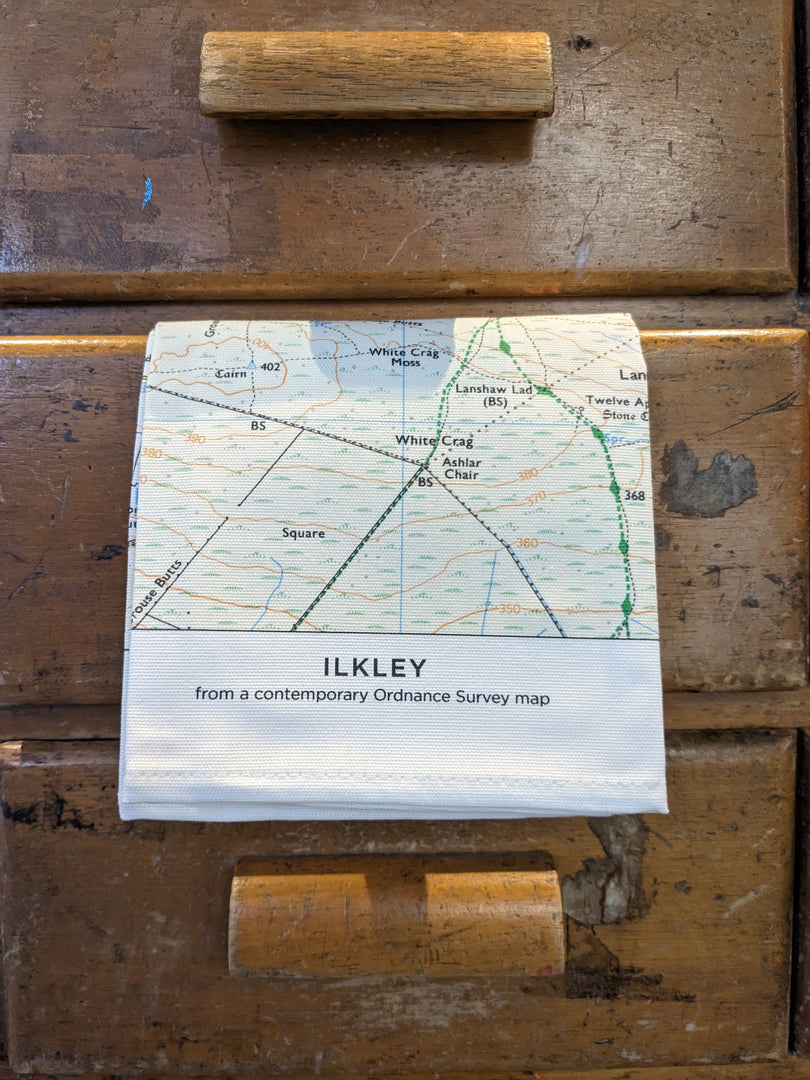 Ilkley Ordnance survey map Tea Towel