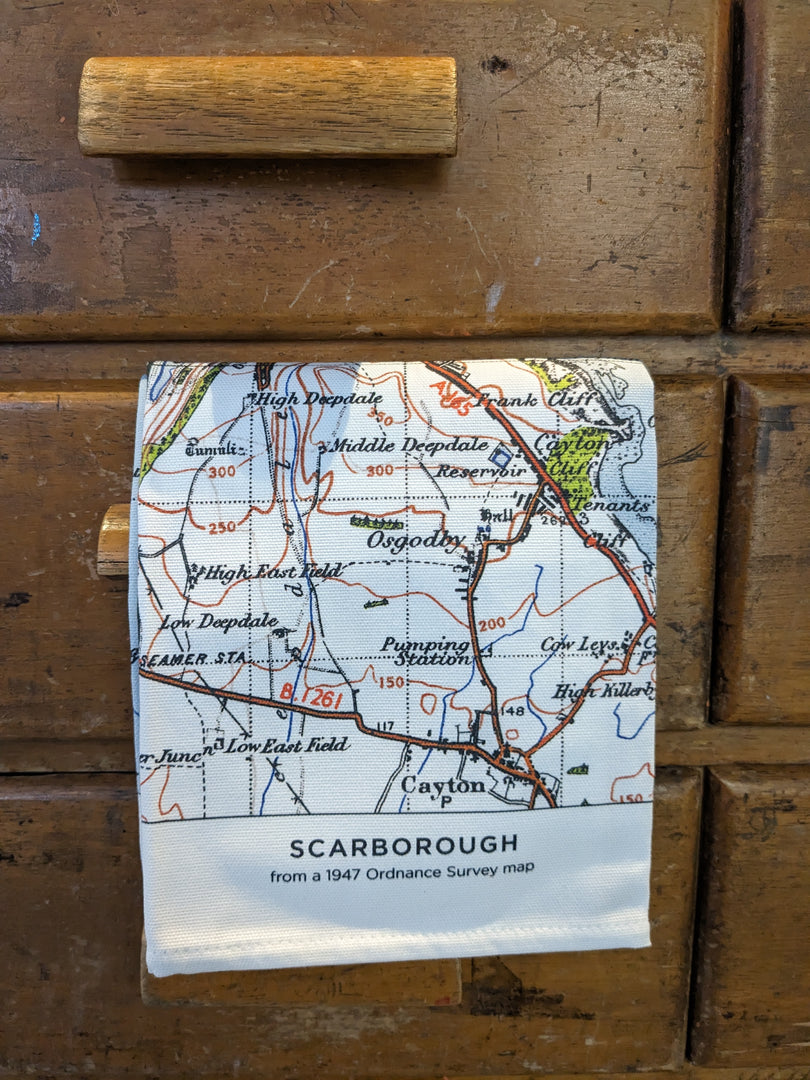 Scarborough Ordnance survey map Tea Towel