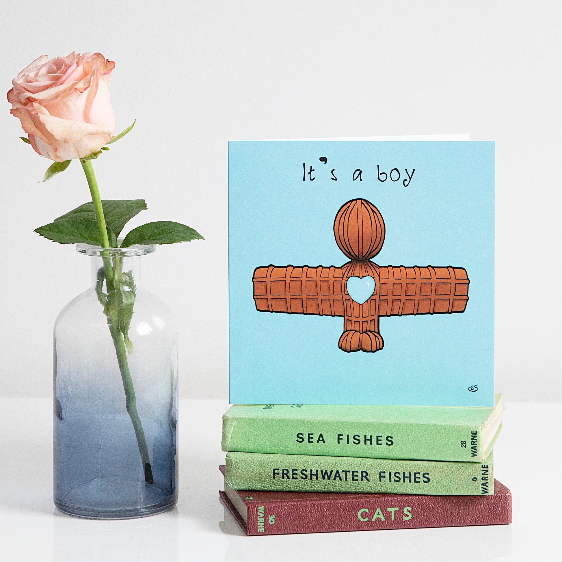 It’s a Boy - Blue Wor Angel card - For The Love Of The North