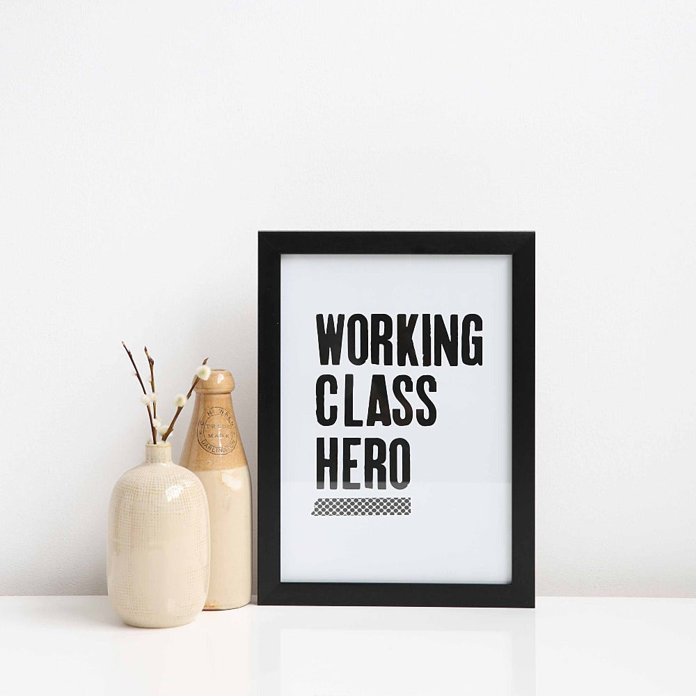 Working Class Hero A4 unframed print