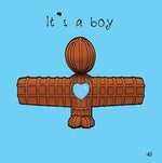 Load image into Gallery viewer, It’s a Boy - Blue Wor Angel card