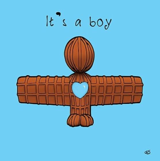 It’s a Boy - Blue Wor Angel card