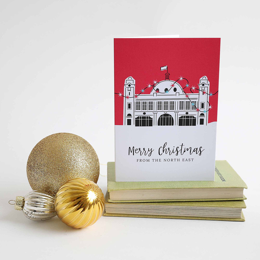 PACK OF 6 CARDS - Spanish City and Christmas lights card