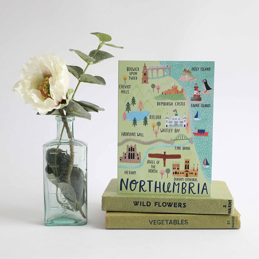 Northumbria Map Card - For The Love Of The North