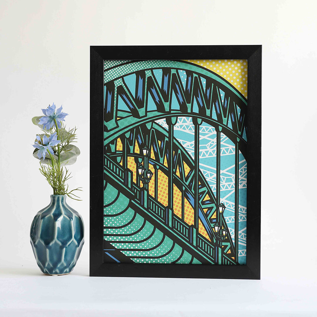 Tyne Bridge Pop Art A4 & A3 unframed print