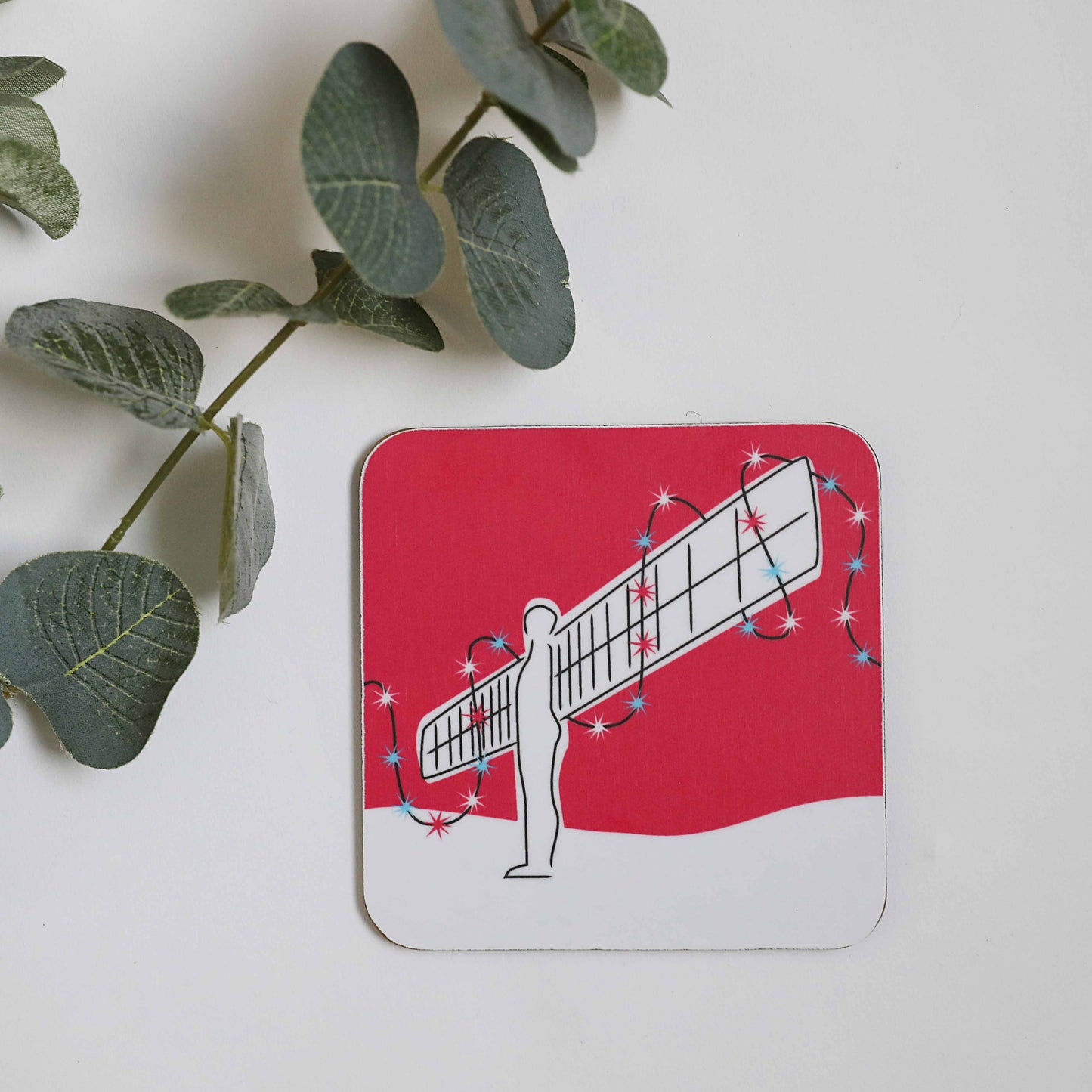Angel of the North Christmas Coaster