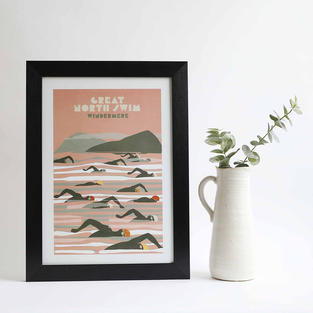 Great North Swim Windermere A3 unframed print