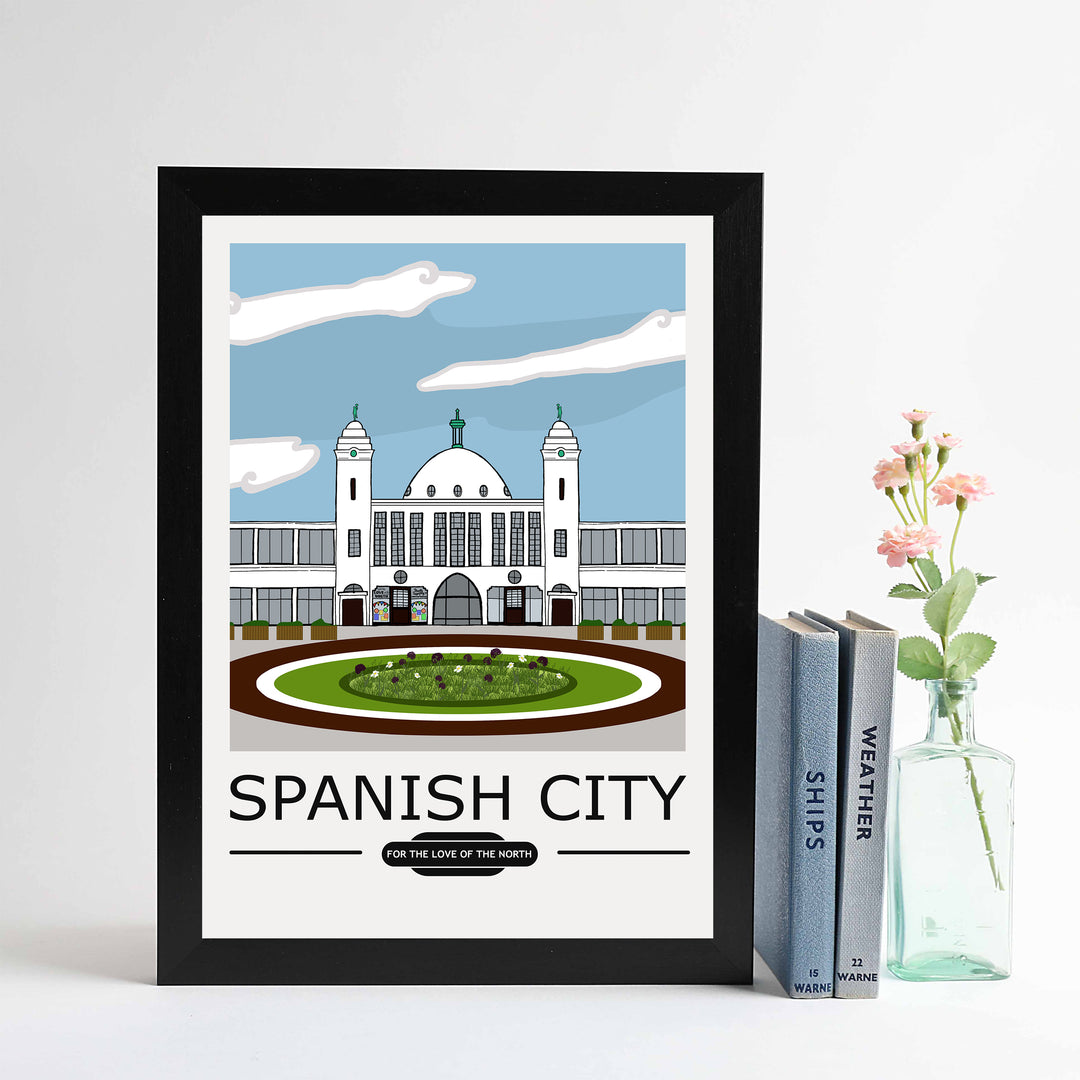 Spanish City Vintage unframed A4 print