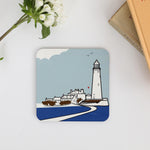 Load image into Gallery viewer, Coastal Coasters - St Mary&#39;s Lighthouse and Spanish City, Whitley Bay