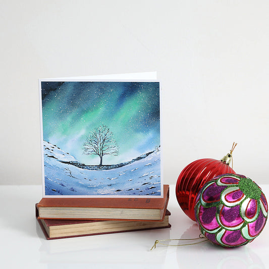 Sycamore Gap and Northern Lights card - For The Love Of The North