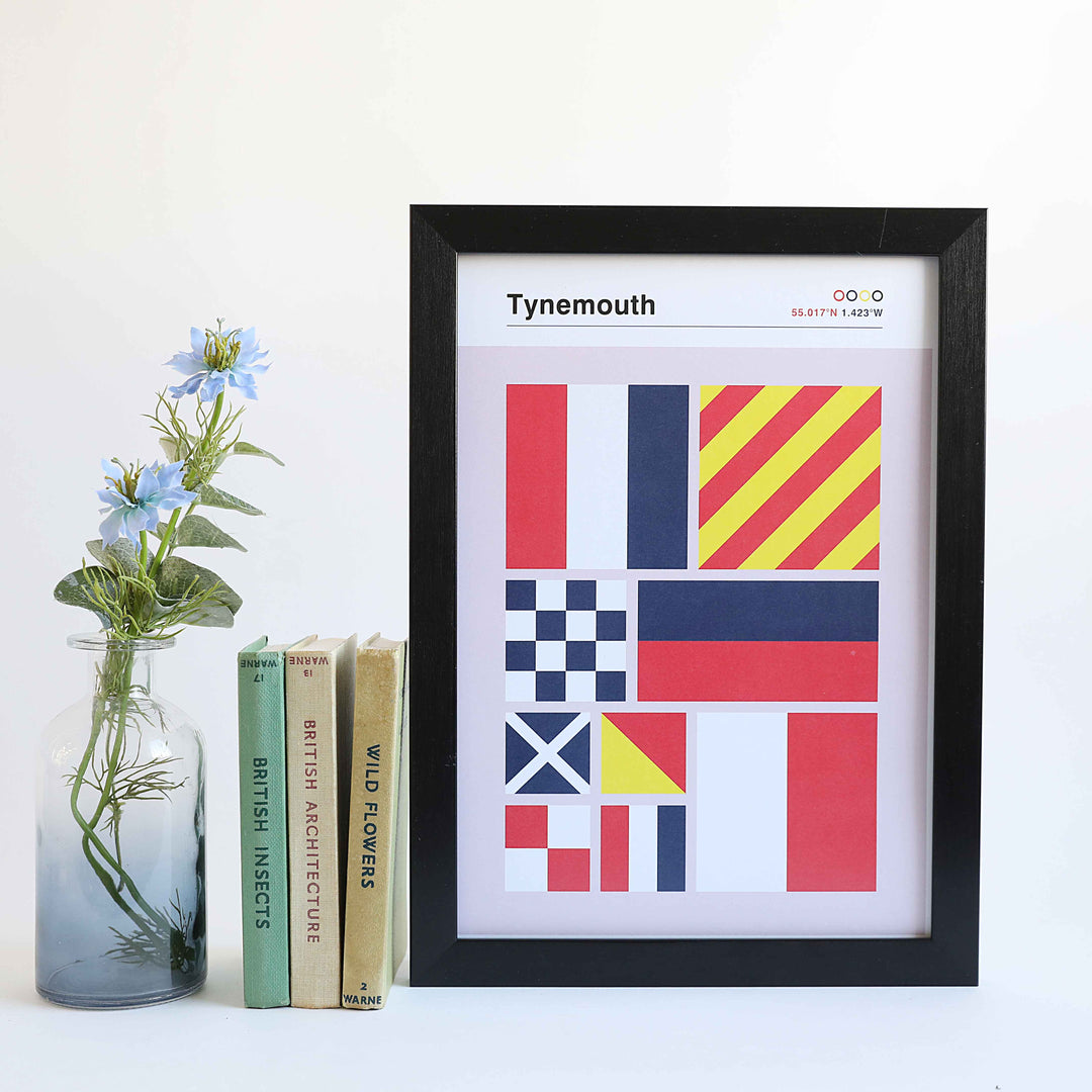 Tynemouth Flags A4 unframed print