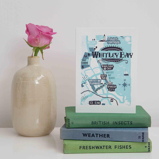 Whitley Bay map card