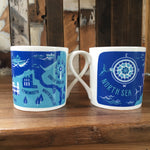 Load image into Gallery viewer, Mouth of the Tyne, South Shields to Whitley Bay via Tynemouth bone china mug