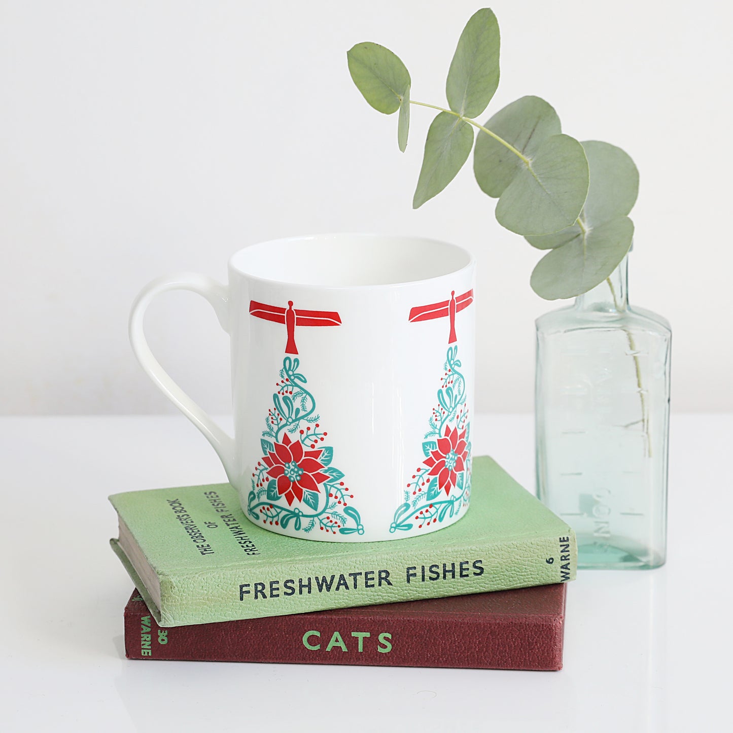 Angel of the North Christmas China Mug