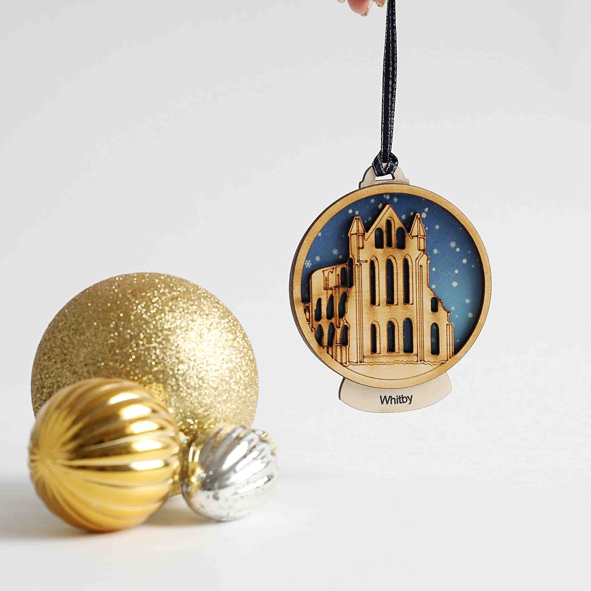 Whitby Abbey Snow Globe Decoration - For The Love Of The North