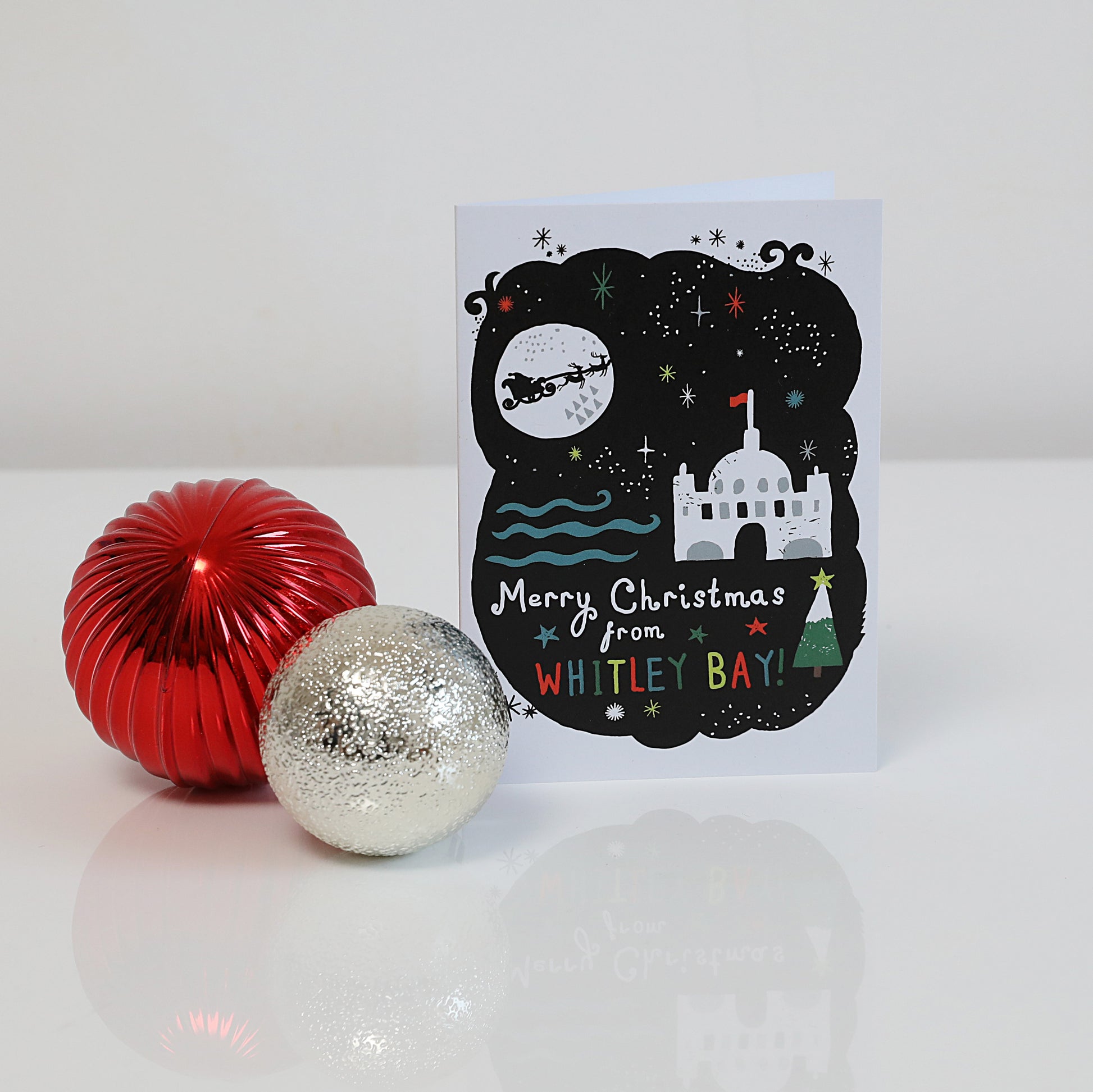 Merry Christmas from Whitley Bay card - For The Love Of The North