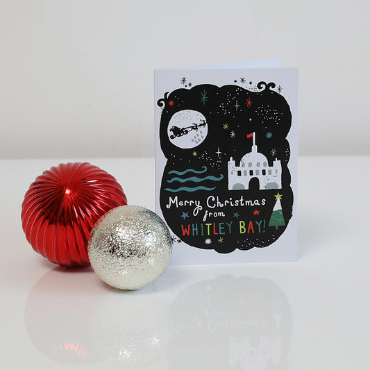 Merry Christmas from Whitley Bay card - For The Love Of The North