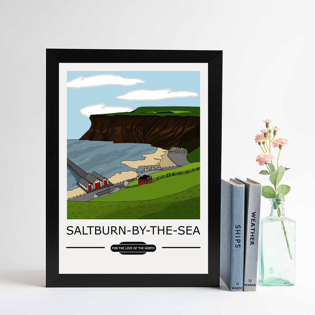 Saltburn-by-the-Sea Vintage unframed A4 print