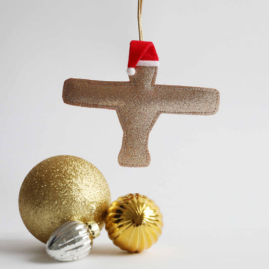 Angel of the North with Santa Hat Christmas Decoration - For The Love Of The North