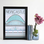 Load image into Gallery viewer, Framed print showing bridges over the River Tyne  including the Tyne Bridge.