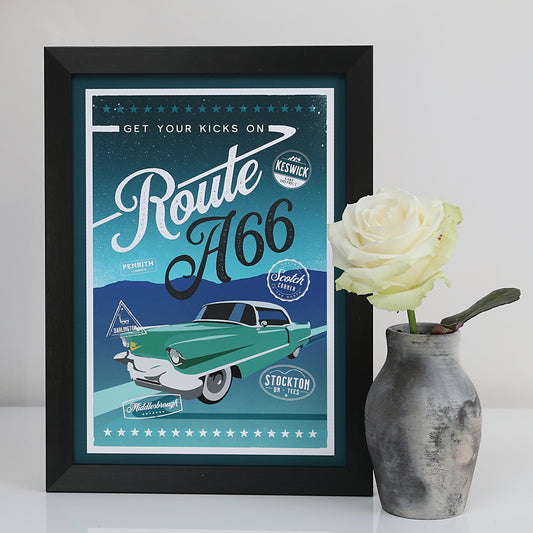 Route A66 - Stockton on Tees Print - For The Love Of The North
