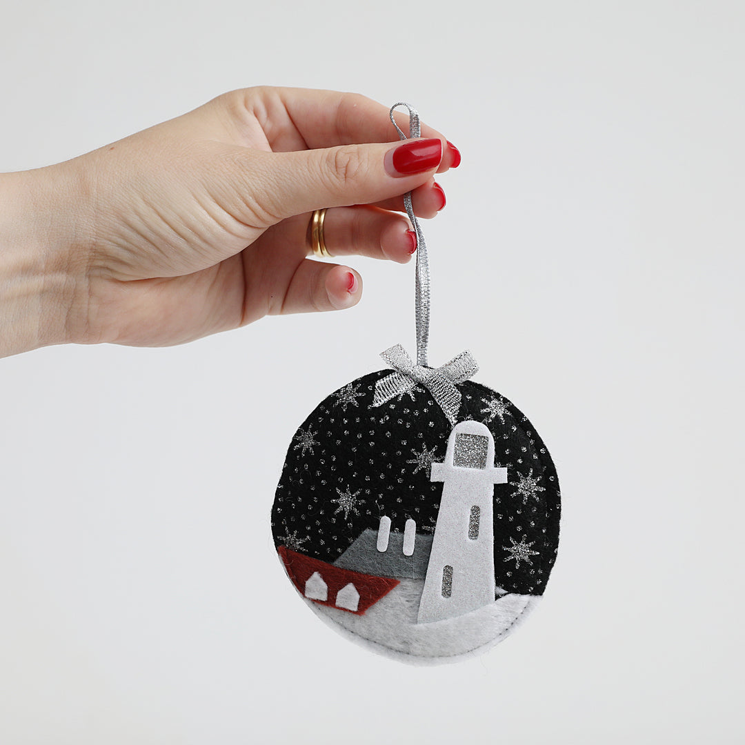 St Mary’s Lighthouse, Whitley Bay Starry Skies Christmas Decoration