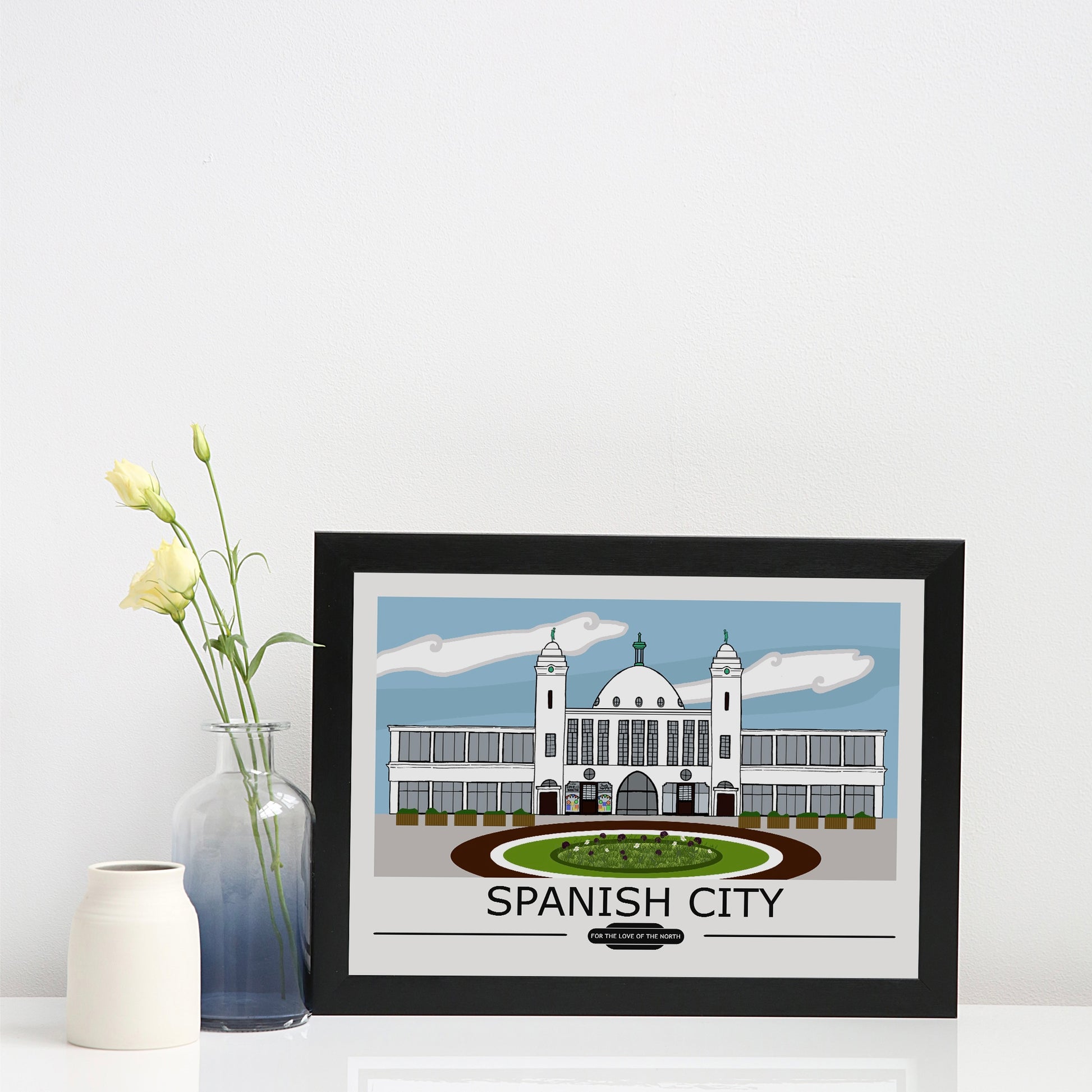 Spanish City Vintage Style print - For The Love Of The North