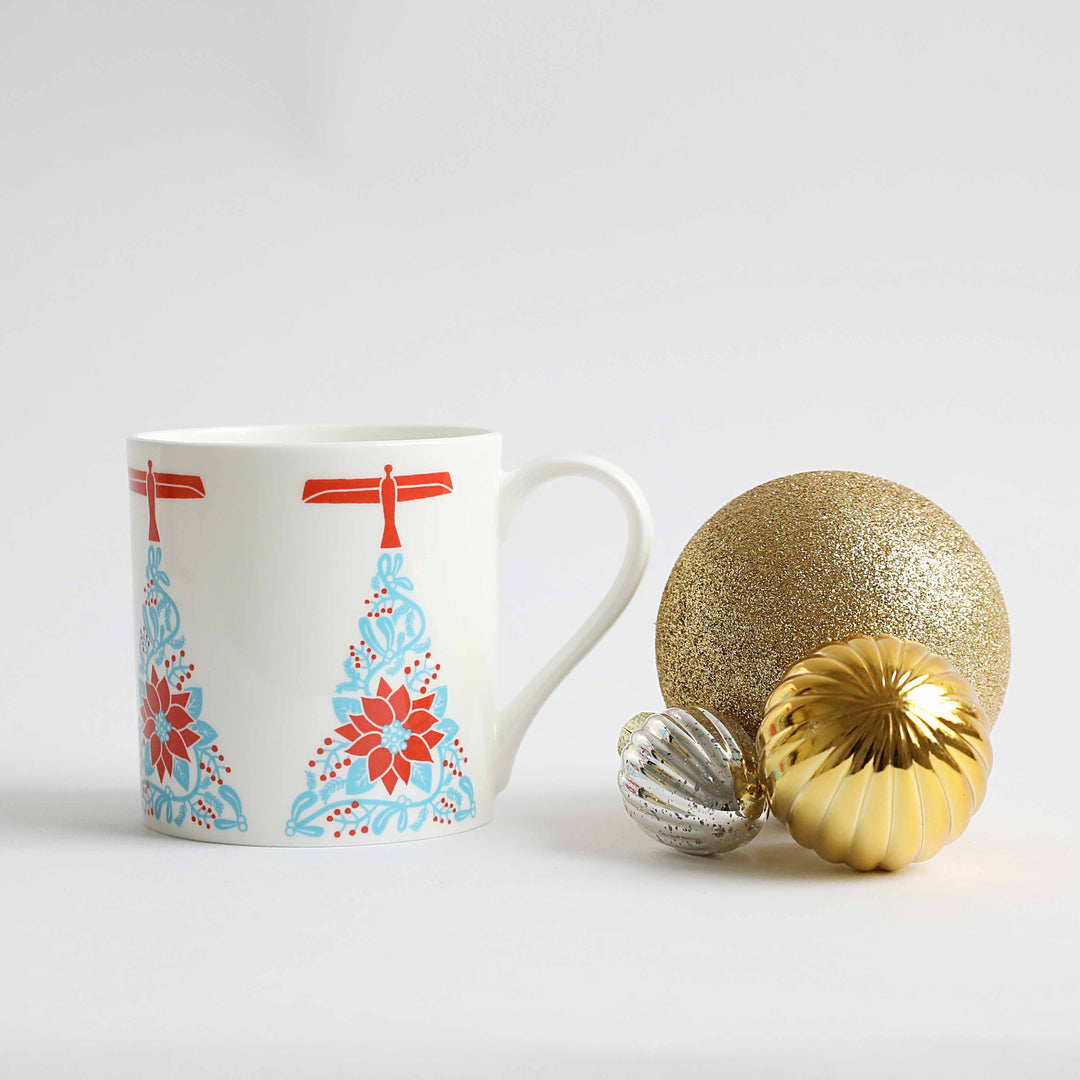 Angel of the North Christmas China Mug
